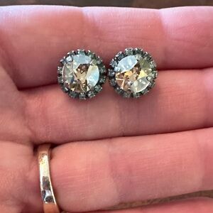 Sabika Sparkling Silver and Gold Earrings